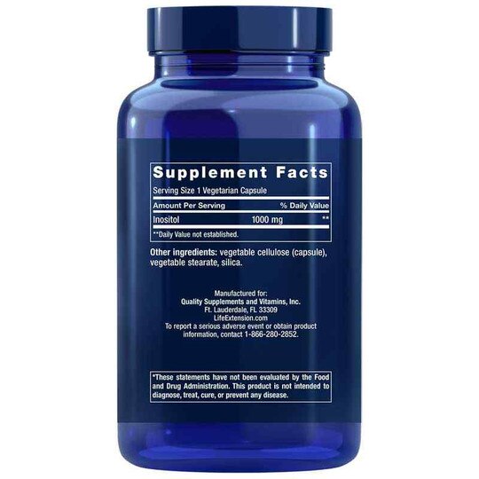 Inositol Caps 1000 Mg, 360 Veg Capsules, LFE
