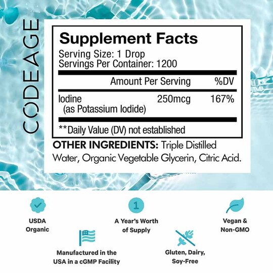 Iodine + Organic, 2 Oz, CDE