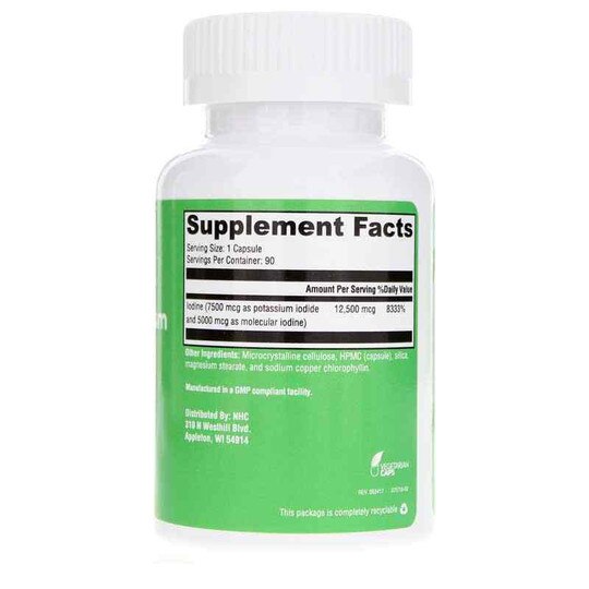 Iodine Potassium Iodide, 90 Veg Capsules, NHC
