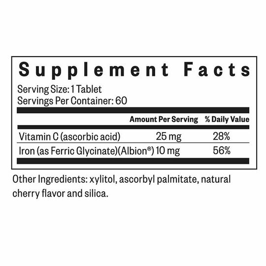 Iron Chewable, 60 Chewable Tablets, SKH