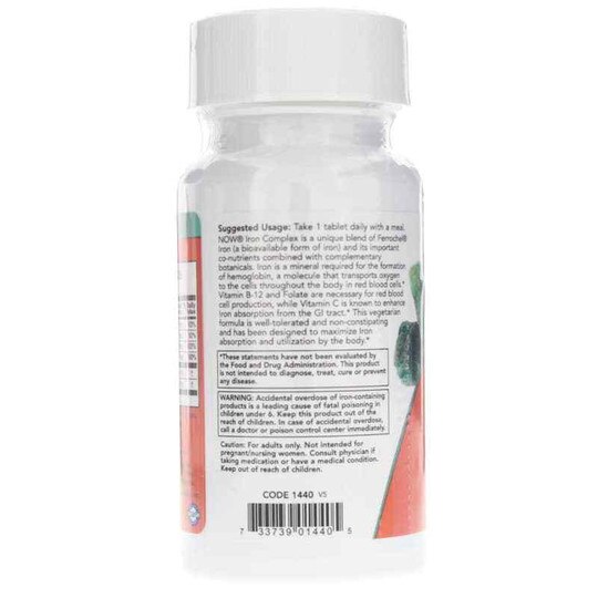 Iron Complex, 100 Tablets, NOW