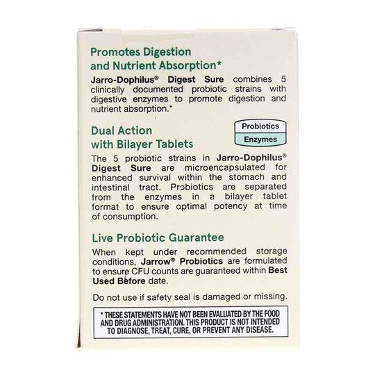 Jarro-Dophilus Digest Sure Probiotic, 30 Tablets, JRF