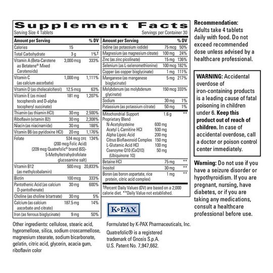K-PAX MitoNutrients, 120 Tablets, INT