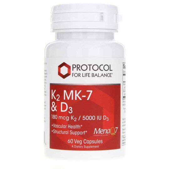 K2 MK-7 & D3, 60 Veg Capsules, PFLB