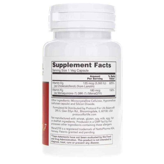 K2 MK-7 & D3, 60 Veg Capsules, PFLB