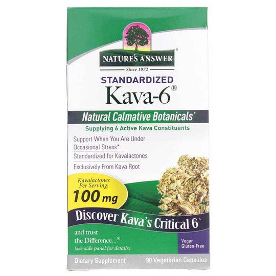 Kava-6, 90 Veg Capsules, NAN