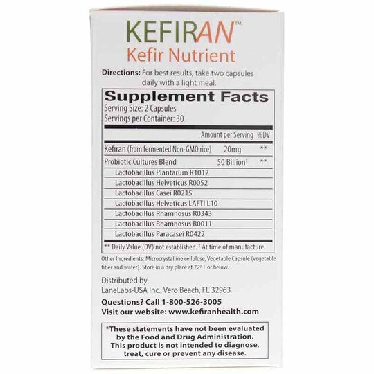 Kefiran 50 Billion, 60 Veg Capsules, LNI