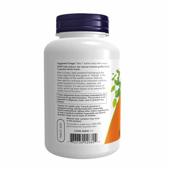 Kelp Tablets 150 Mcg of Natural Iodine, 200 Tablets, NOW