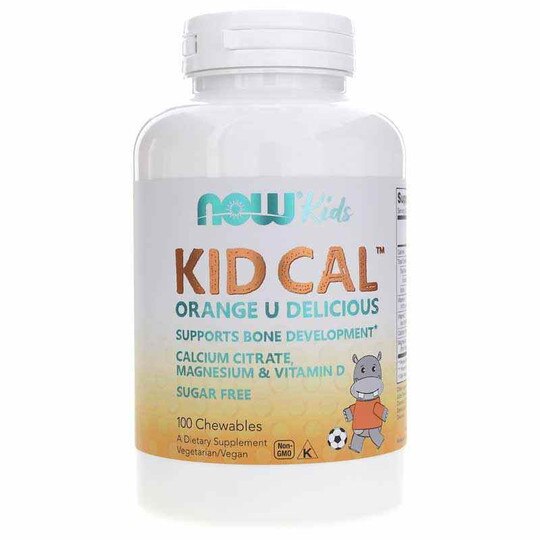 Kid Cal Calcium Citrate, Magnesium & Vitamin D, 100 Che, NOW