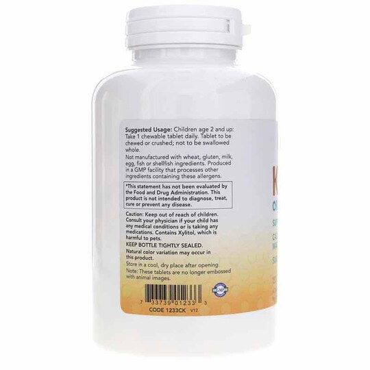 Kid Cal Calcium Citrate, Magnesium & Vitamin D, 100 Che, NOW