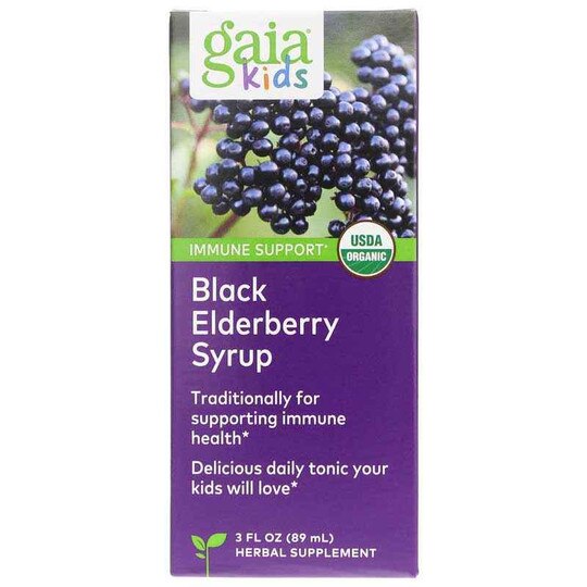 Kids Black Elderberry Syrup Alcohol-Free, 3 Oz, GH