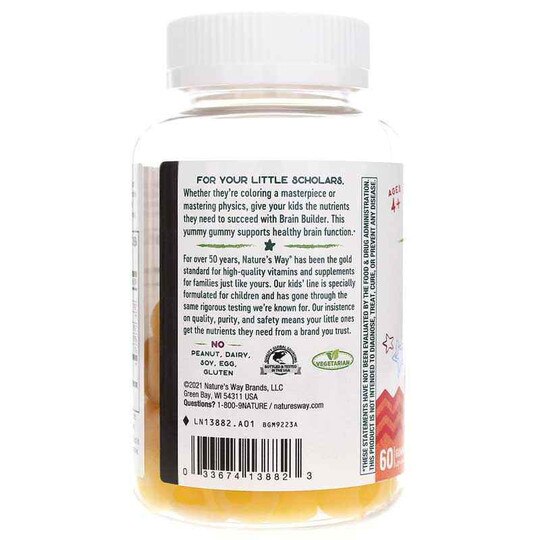 Kids Brain Builder Gummies, 60 Gummies, NWA