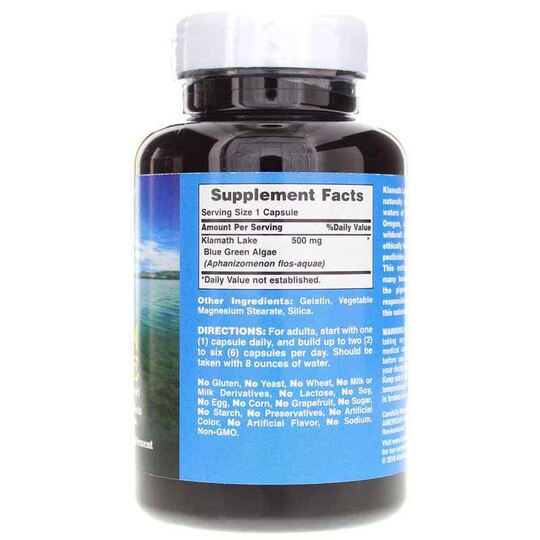 Klamath Shores Blue Green Algae 500 Mg, 120 Capsules, AH