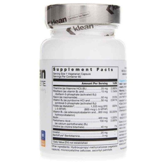 Klean B-Complex, 60 Veg Capsules, KLA