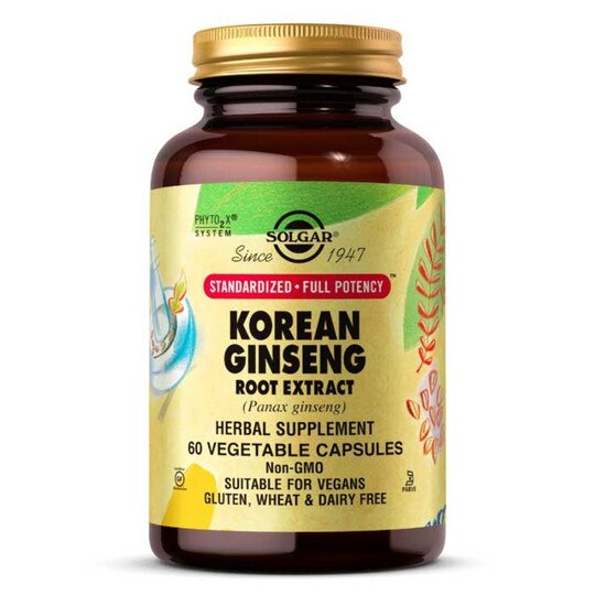Korean Ginseng Root Extract Standardized Full Potency, 60 Veg Capsules, SLG