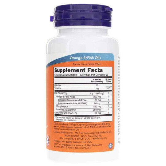 Krill & CoQ10, 60 Softgels, NOW