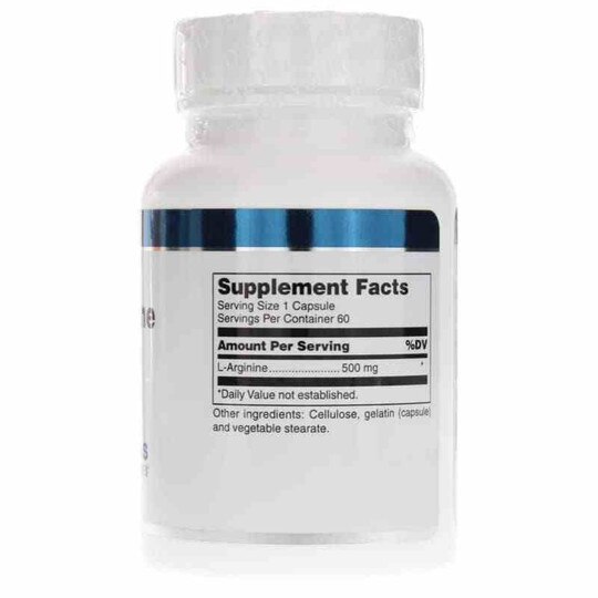 L-Arginine 500 Mg, 60 Capsules, DGL