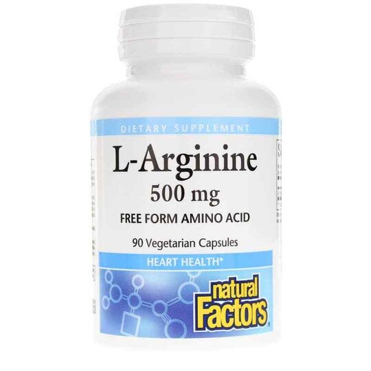 L-Arginine 500 Mg, 90 Veg Capsules, NF