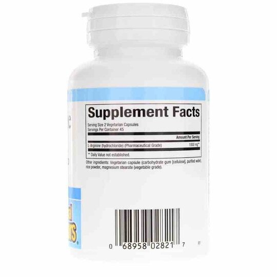 L-Arginine 500 Mg, 90 Veg Capsules, NF