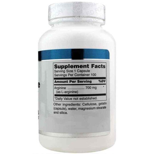 L-Arginine 700 Mg, 100 Capsules, DGL