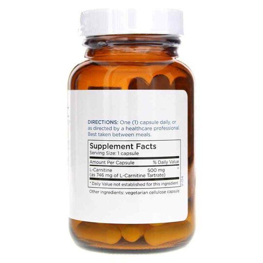 L-Carnitine 500 Mg, 60 Capsules, MTM