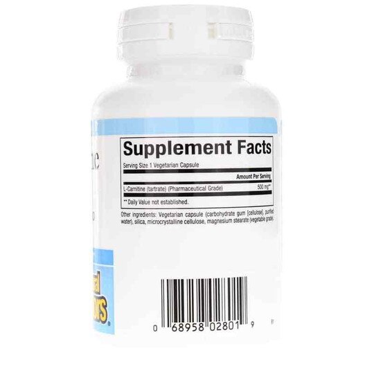 L-Carnitine 500 Mg, 60 Veg Capsules, NF
