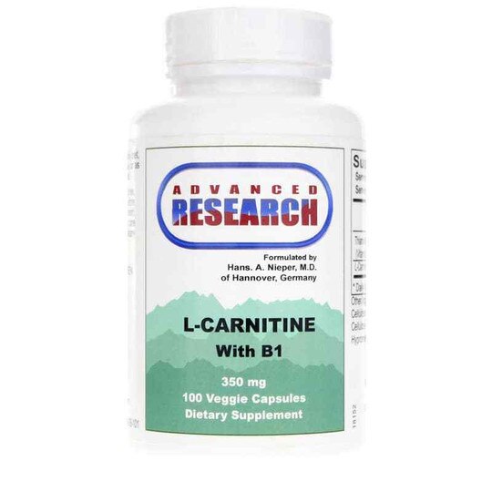 L-Carnitine with Vitamin B1, 100 Veg Capsules, ADR
