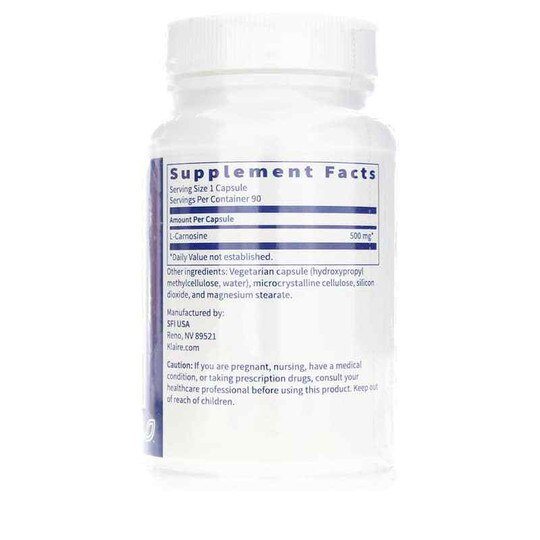 L-Carnosine 500 Mg, 90 Capsules, KL