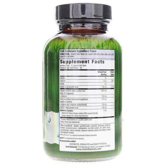 L-Citrulline + L-Arginine, 60 Liquid Softgels, IRN