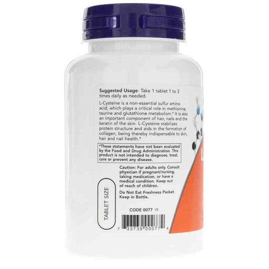 L-Cysteine 500 Mg, 100 Tablets, NOW