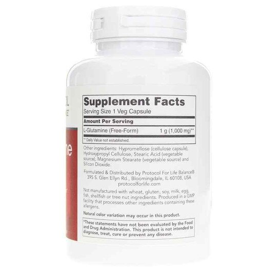 L-Glutamine 1000 Mg, 120 Veg Capsules, PFLB