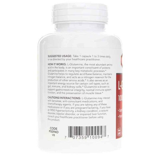 L-Glutamine 1000 Mg, 120 Veg Capsules, PFLB