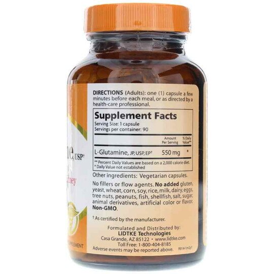 L-Glutamine, 90 Veg Capsules, LDK