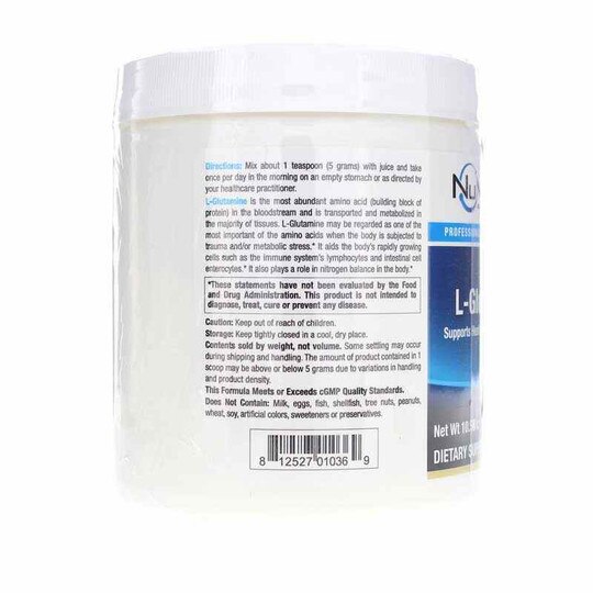 L-Glutamine Powder, 10.58 Oz, NUM