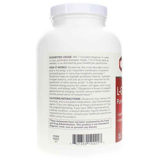 L-Glutamine Pure Powder, 1 Lb, PFLB