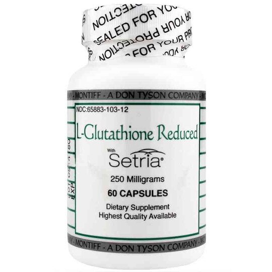 L-Glutathione Reduced with Setria 250 Mg, 60 Capsules, MNT