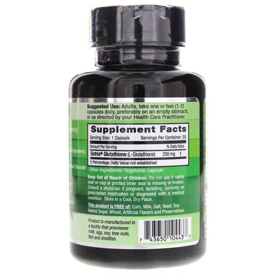 L-Glutathione Setria 250 Mg, 30 Veg Capsules, EMD