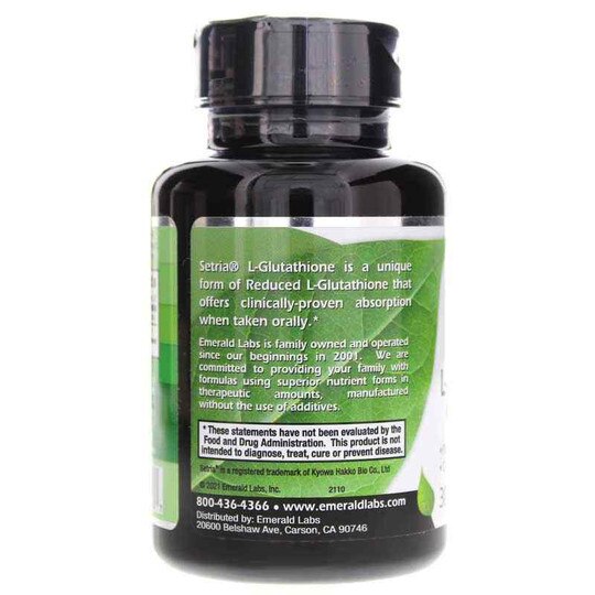L-Glutathione Setria 250 Mg, 30 Veg Capsules, EMD