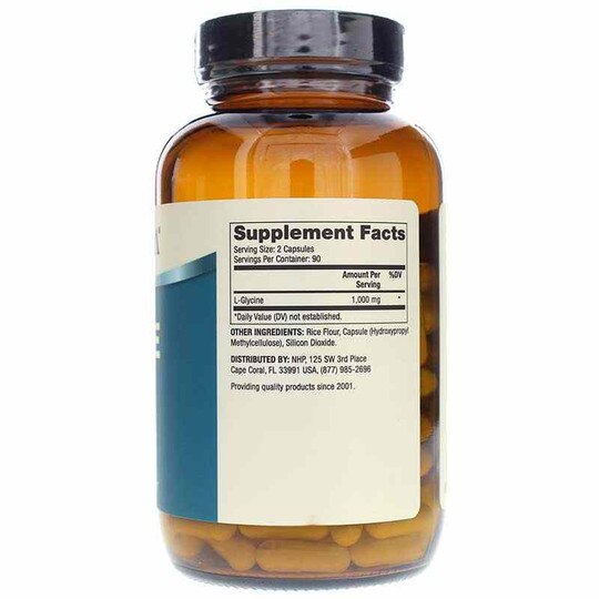 L-Glycine 1000 Mg, 180 Capsules, DRM