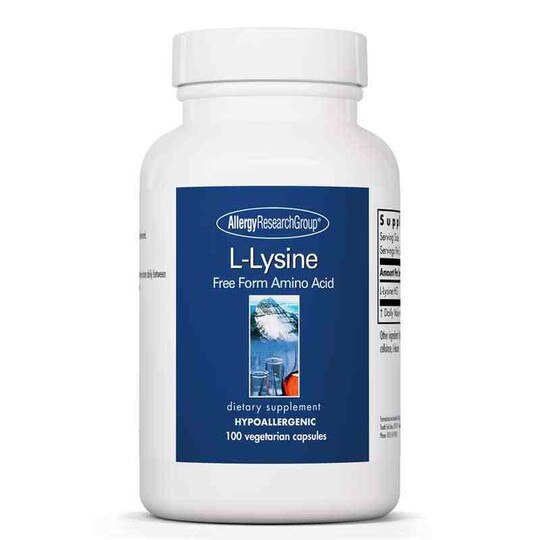 L-Lysine 500 Mg, 100 Veg Capsules, ARG