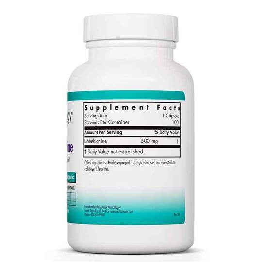 L-Methionine, 100 Veg Capsules, NTC