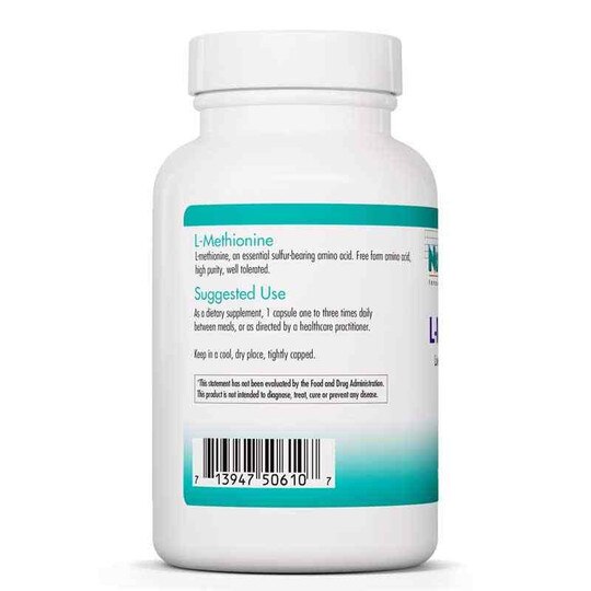 L-Methionine, 100 Veg Capsules, NTC
