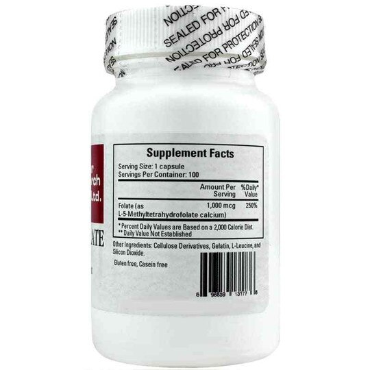 L-Methylfolate 1000 Mcg, 100 Capsules, CR