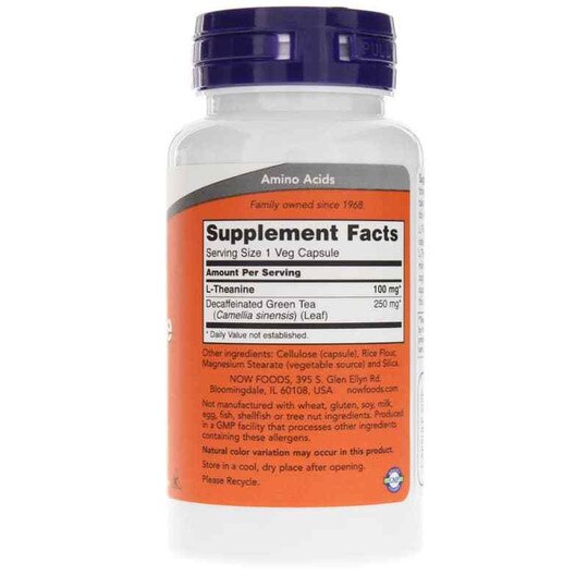 L-Theanine 100 Mg, 90 Veg Capsules, NOW