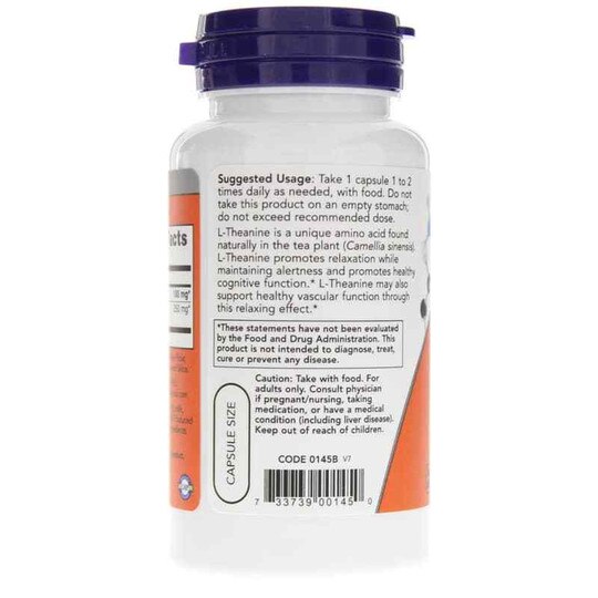 L-Theanine 100 Mg, 90 Veg Capsules, NOW