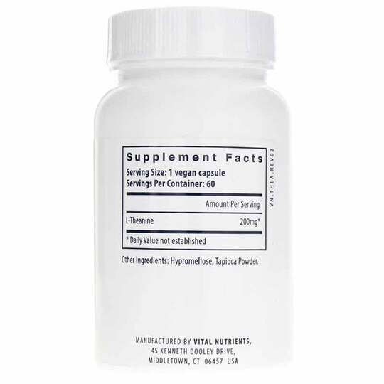 L-Theanine 200 Mg, 60 Veg Capsules, VTN