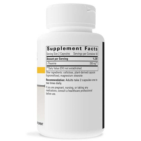 L-Theanine, 60 Veg Capsules, INT