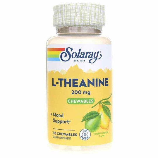 L-Theanine Chewable 200 Mg Natural Lemon-Lime Flavor, SLR