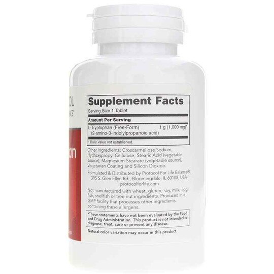 L-Tryptophan 1,000 Mg, 60 Tablets, PFLB
