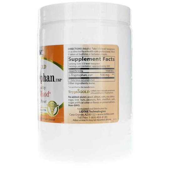 L-Tryptophan Powder 500 Mg, 250 Grams, LDK
